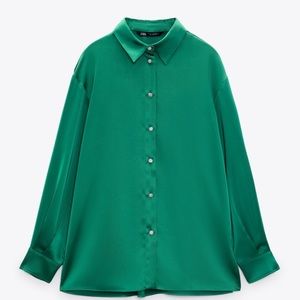 Zara green blouse